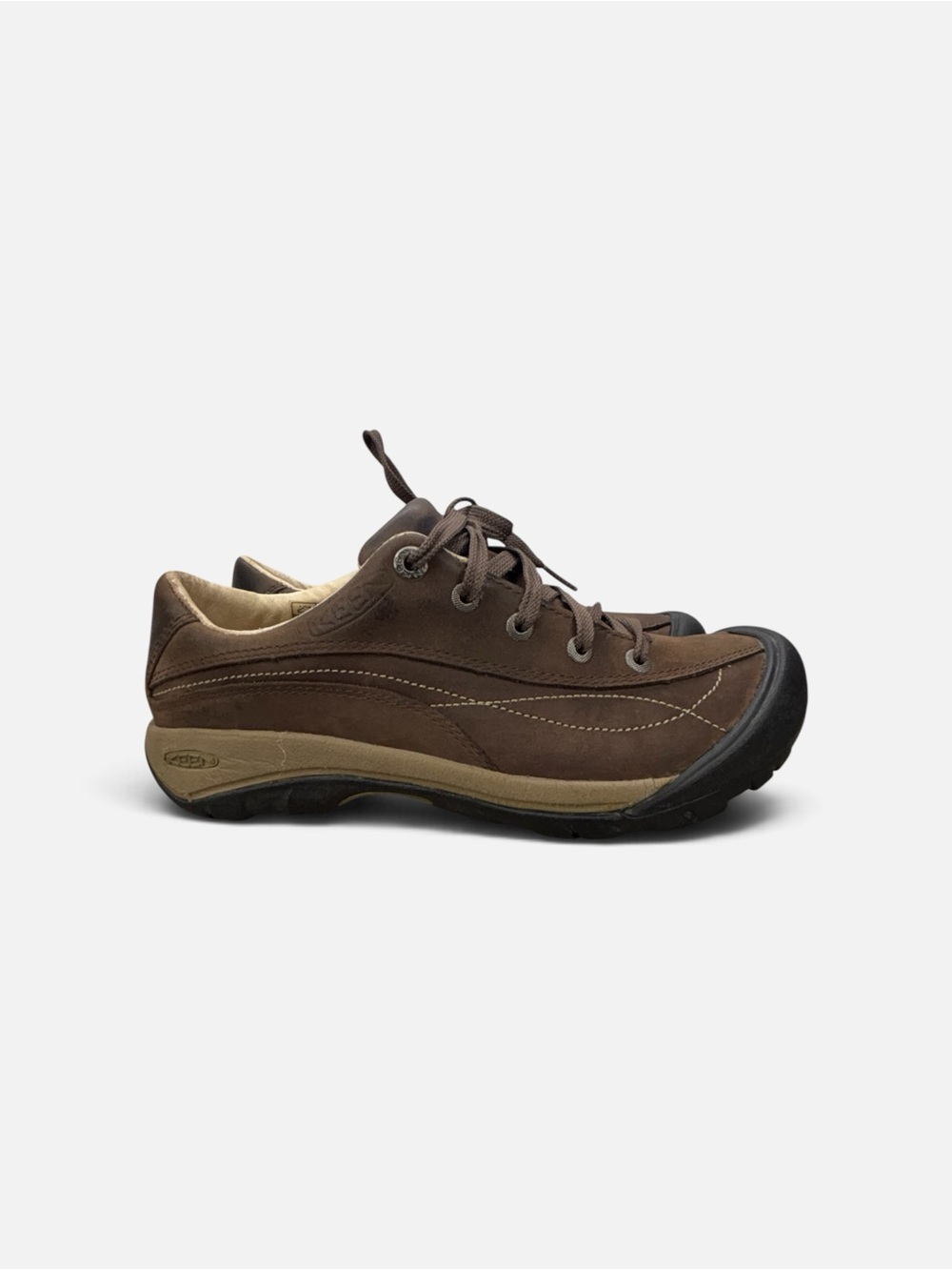 KEEN Toyah Women's Brown Leather Walking & Hiking Shoes - Size US 8